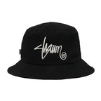 S DOUBLE SHAWN SCRIPT BUCKET HAT