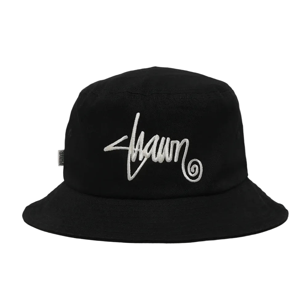 S DOUBLE SHAWN SCRIPT BUCKET HAT