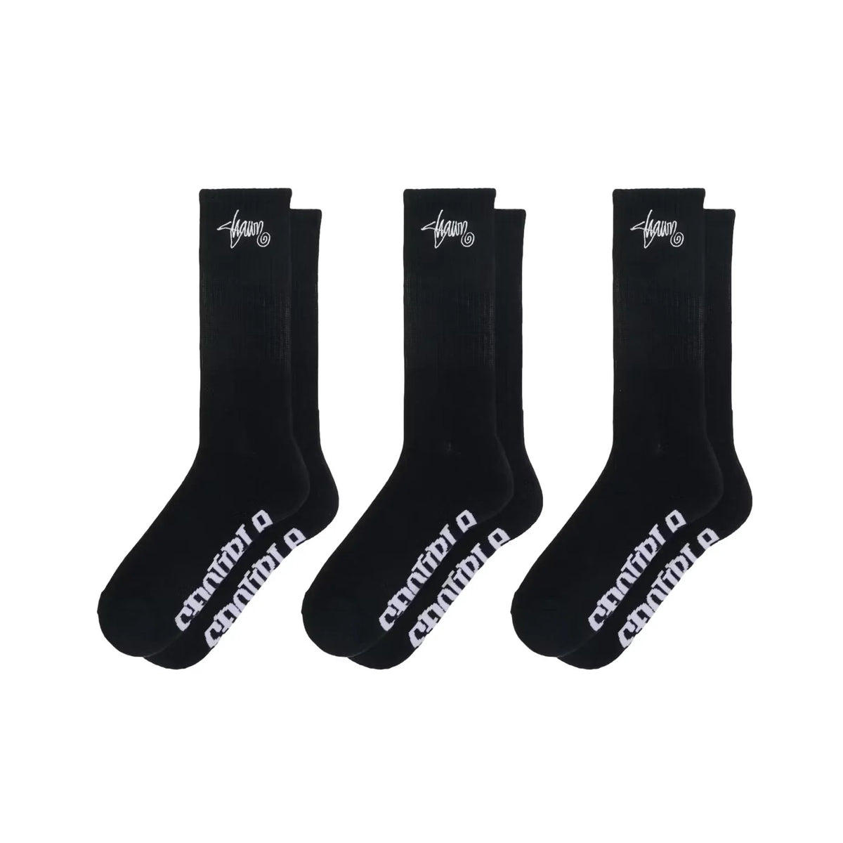 S DOUBLE STANDARD SHAWN CREW SOCKS 3 PACK