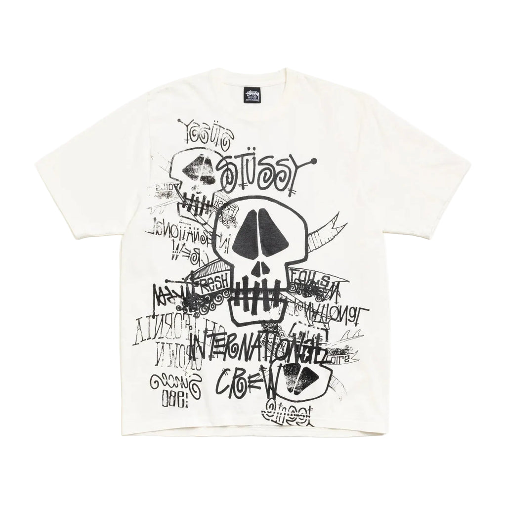 STUSSY SKULLS TEE PIGMENT DYED