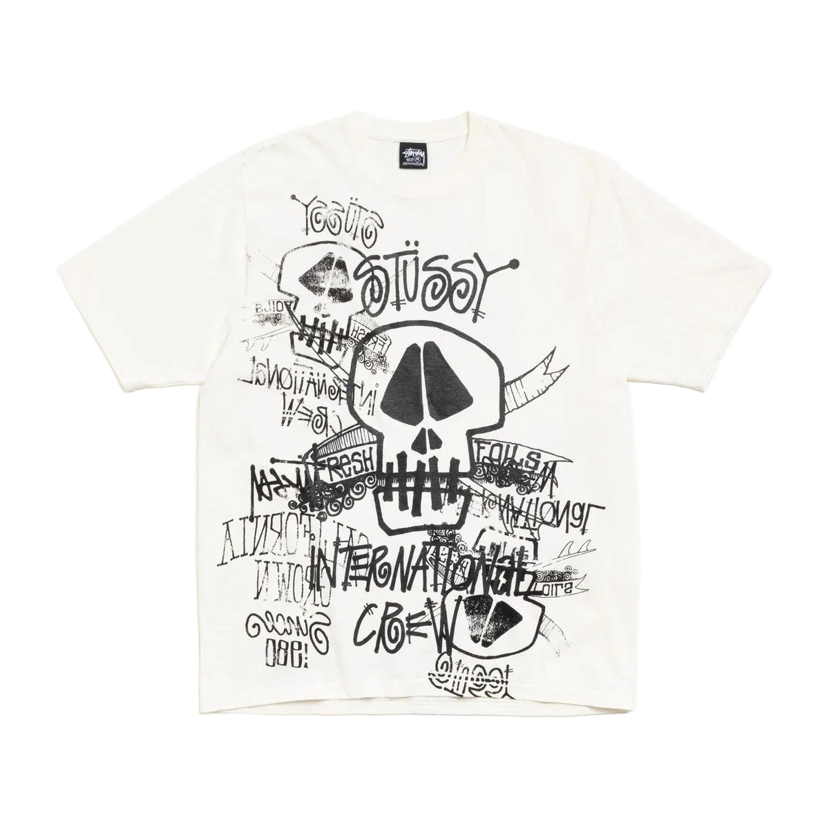 STUSSY SKULLS TEE PIGMENT DYED