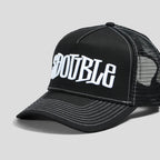 S DOUBLE MID-BLOCK CURVED PEAK TRUCKER HAT