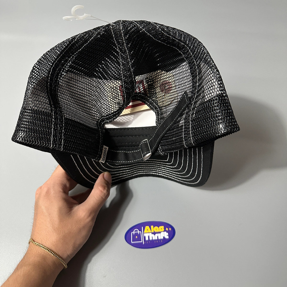 S DOUBLE MID-BLOCK CURVED PEAK TRUCKER HAT