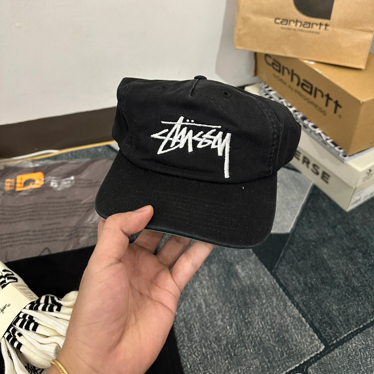 STUSSY MID DEPTH BIG STOCK SNAPBACK CAP