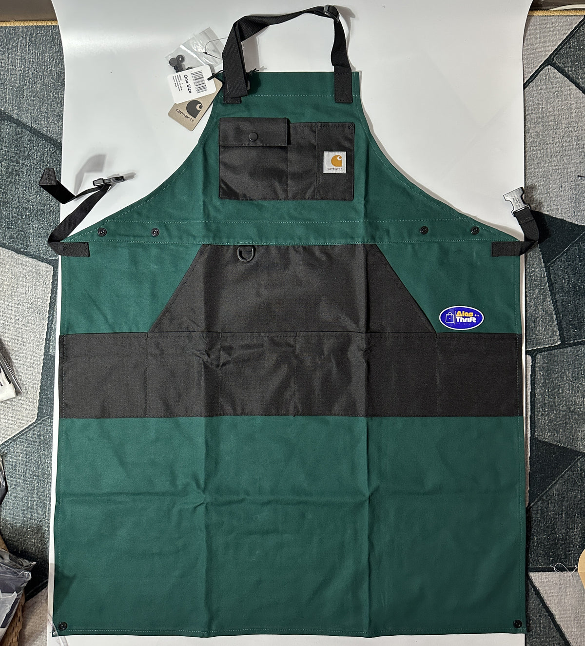CARHARTT WIP GROUNDWORKS APRON - CHERVIL/ BLACK