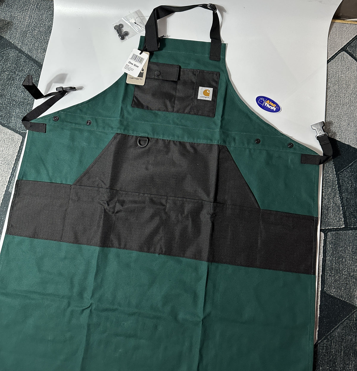 CARHARTT WIP GROUNDWORKS APRON - CHERVIL/ BLACK