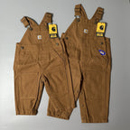Carhartt CM8609 Kids Loose Fit Canvas Bib Overall Jumper - Carhartt Brown