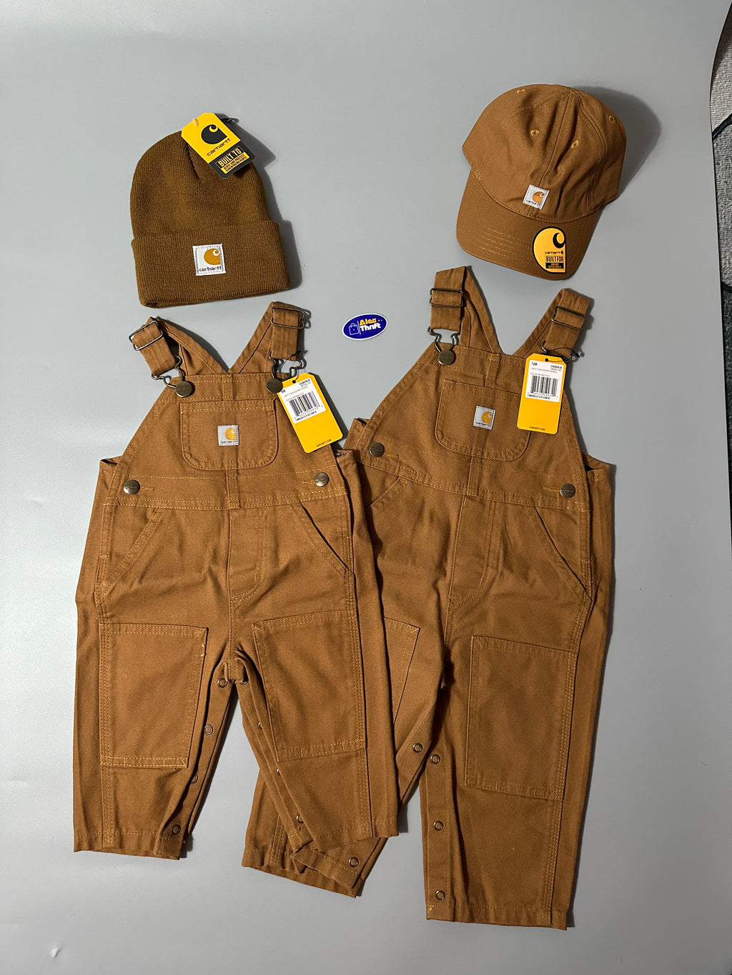 Carhartt CM8609 Kids Loose Fit Canvas Bib Overall Jumper - Carhartt Brown