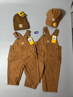 Carhartt CM8609 Kids Loose Fit Canvas Bib Overall Jumper - Carhartt Brown