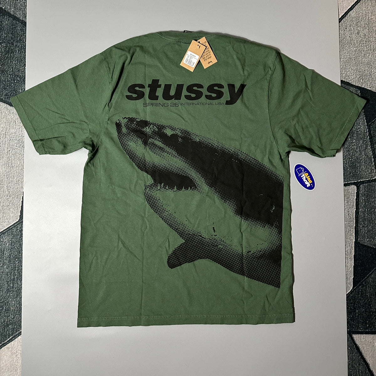 STUSSY SHARK PIGMENT DYED TEE