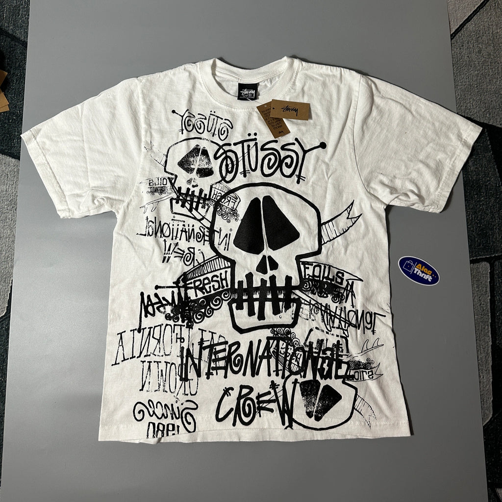 STUSSY SKULLS TEE PIGMENT DYED