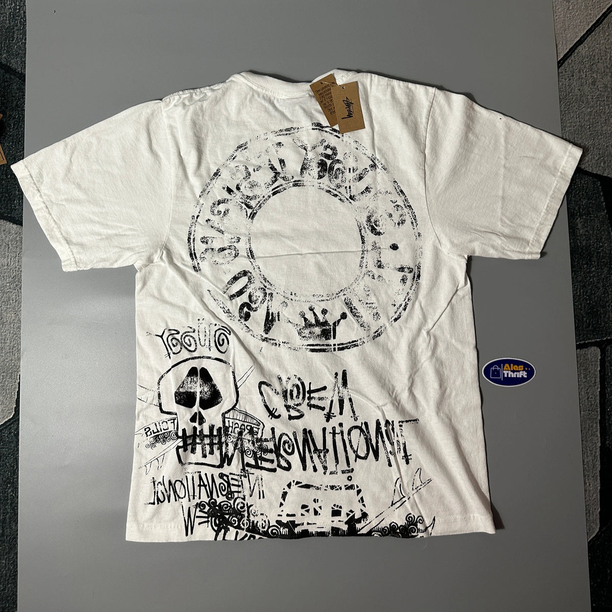 STUSSY SKULLS TEE PIGMENT DYED
