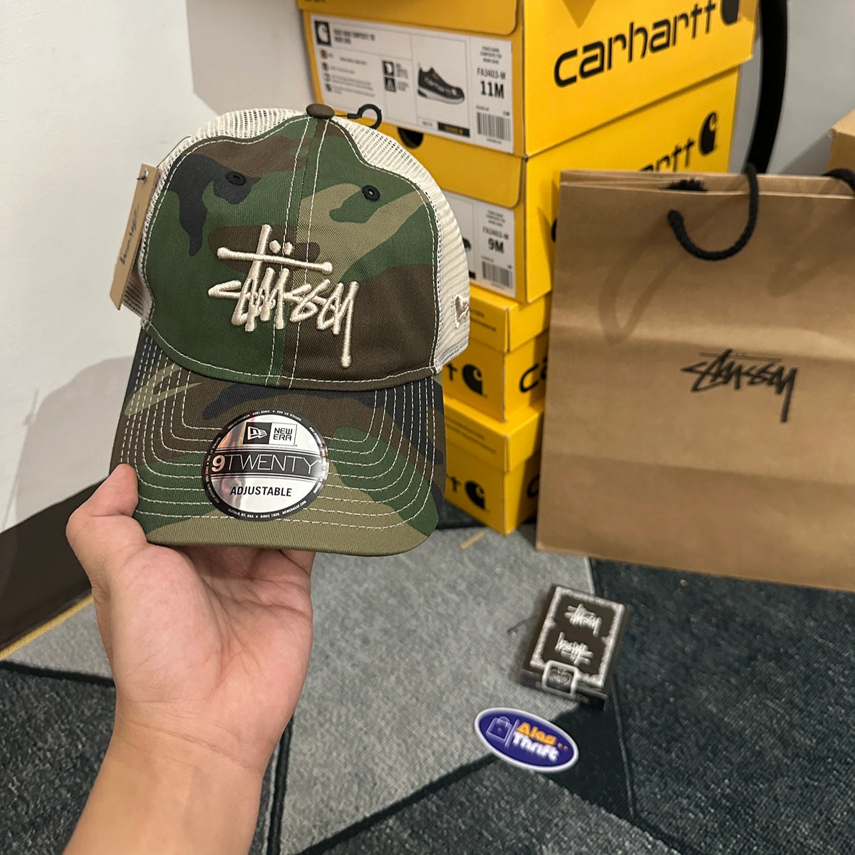 STUSSY x NEW ERA 9 TWENTY BASIC TRUCKER CAP