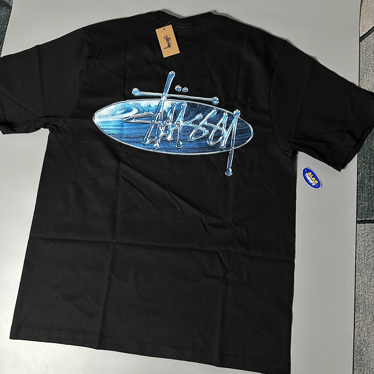 STUSSY WAVE OVAL TEE