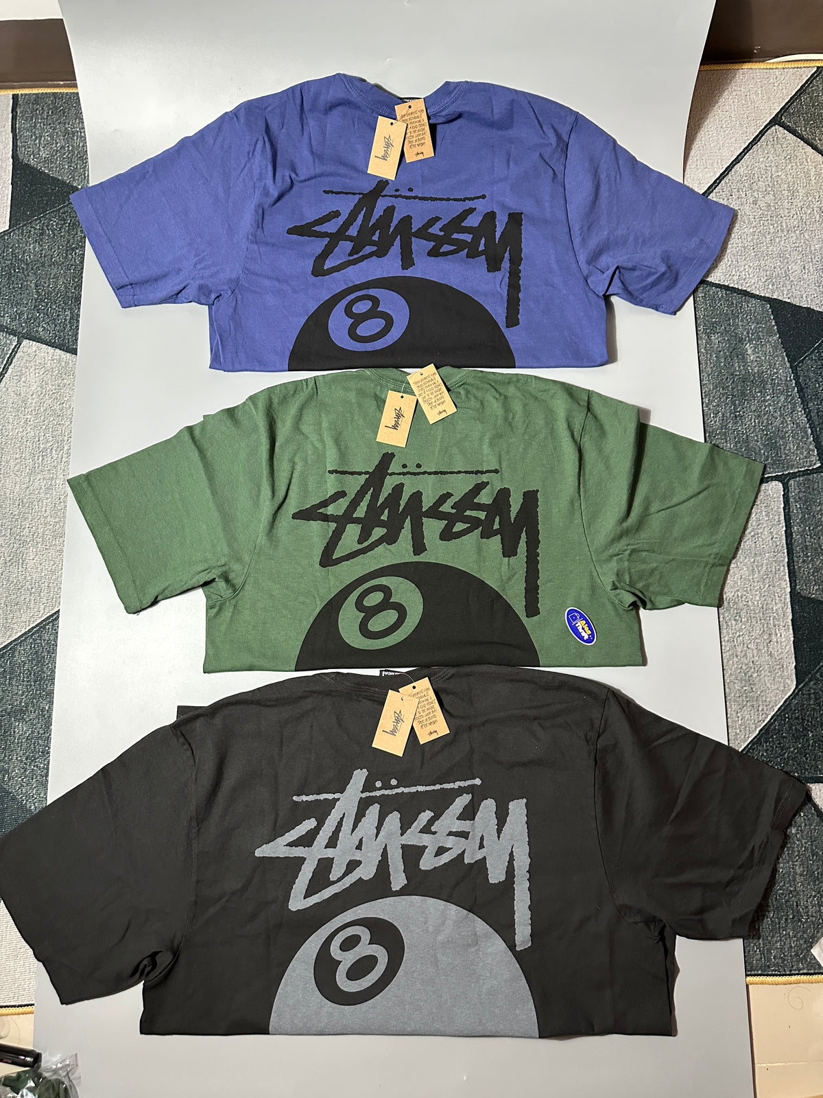 STUSSY 8 BALL PIGMENT DYED TEE