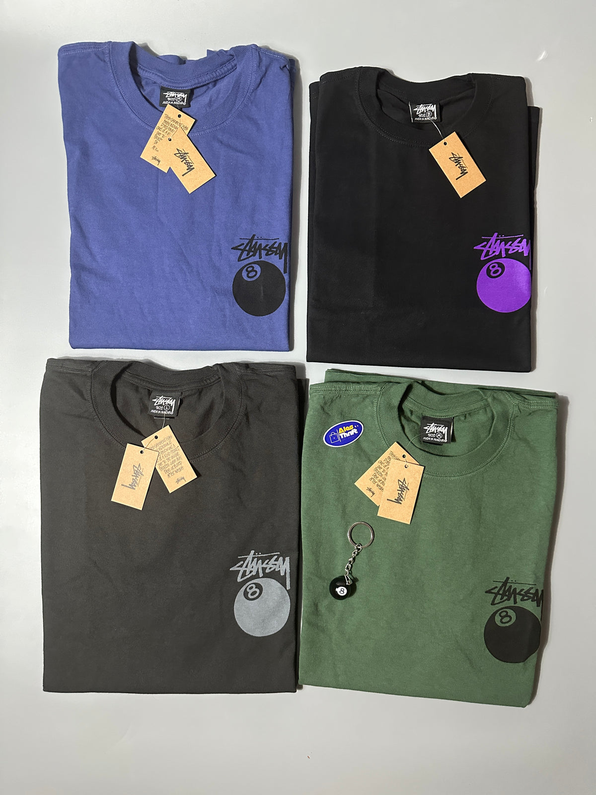 STUSSY 8 BALL PIGMENT DYED TEE
