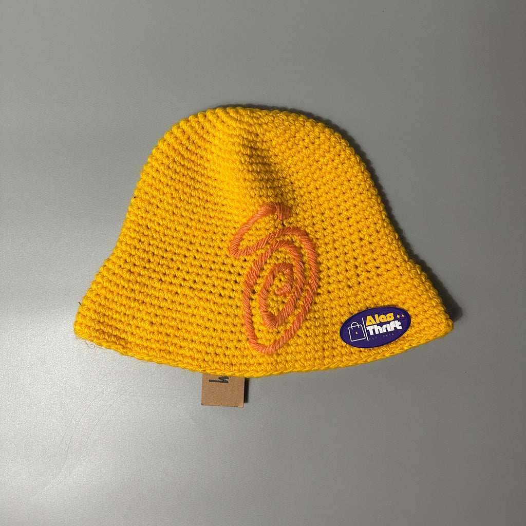 STUSSY SWIRLY S KNIT BUCKET HAT