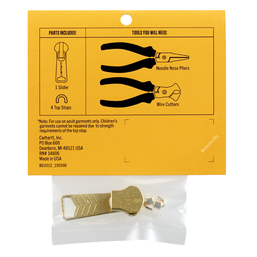 Carhartt No. 10 Zipper Slider Repair Kit