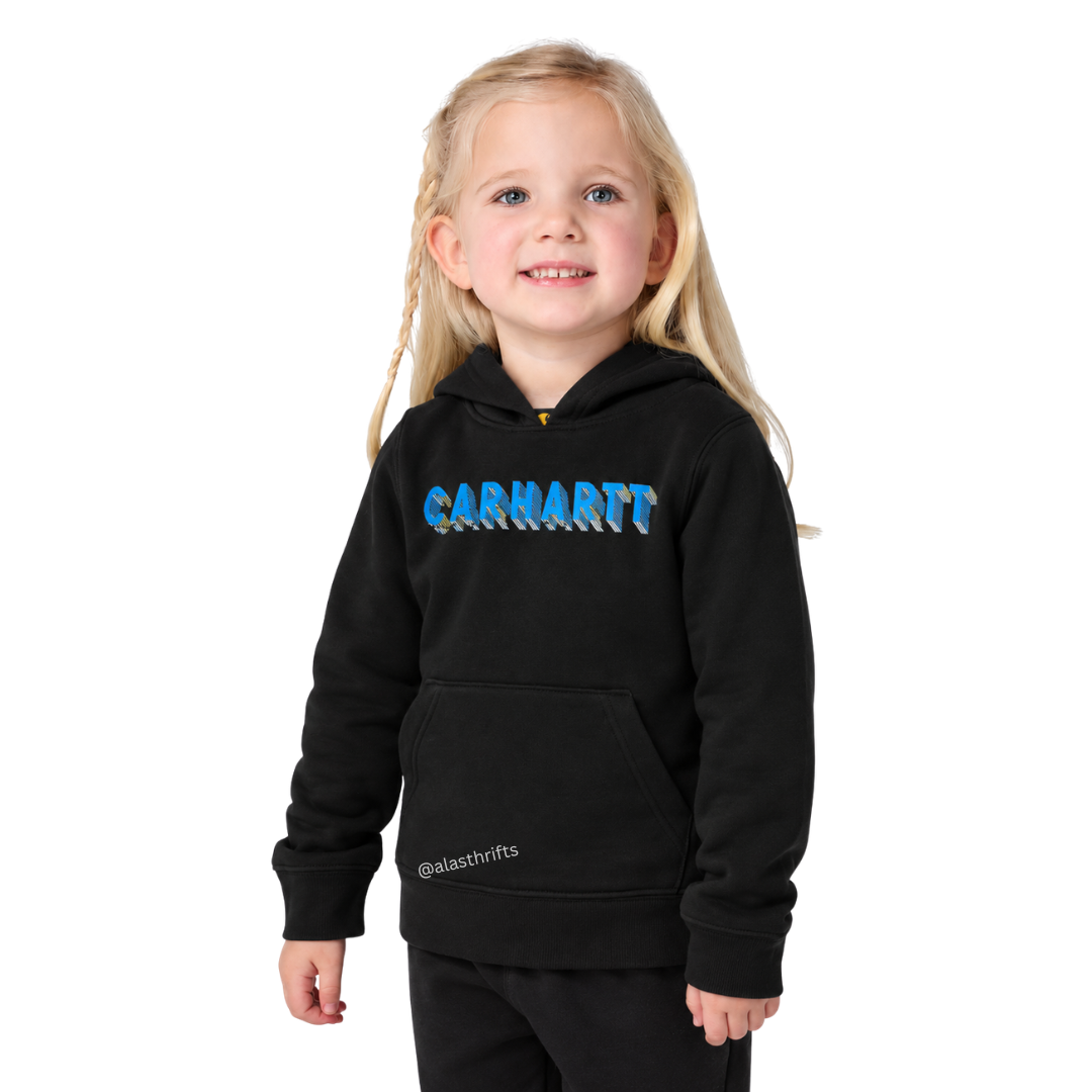Carhartt CA6467 Unisex Kids Long-Sleeve Hooded Graphic Sweatshirt