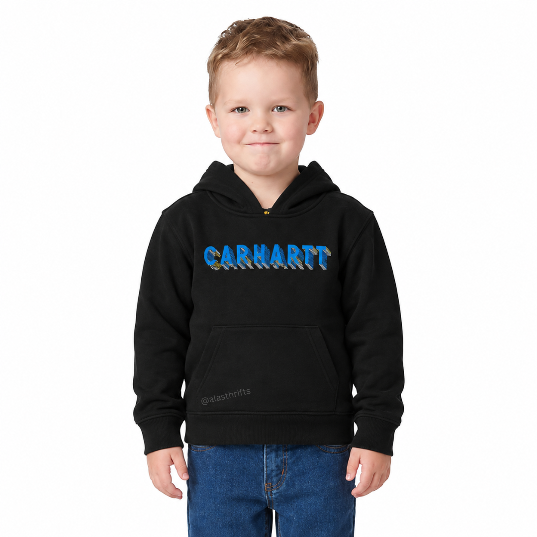 Carhartt CA6467 Unisex Kids Long-Sleeve Hooded Graphic Sweatshirt