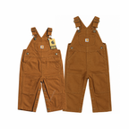 Carhartt CM8609 Kids Loose Fit Canvas Bib Overall Jumper - Carhartt Brown