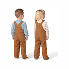 Carhartt CM8609 Kids Loose Fit Canvas Bib Overall Jumper - Carhartt Brown