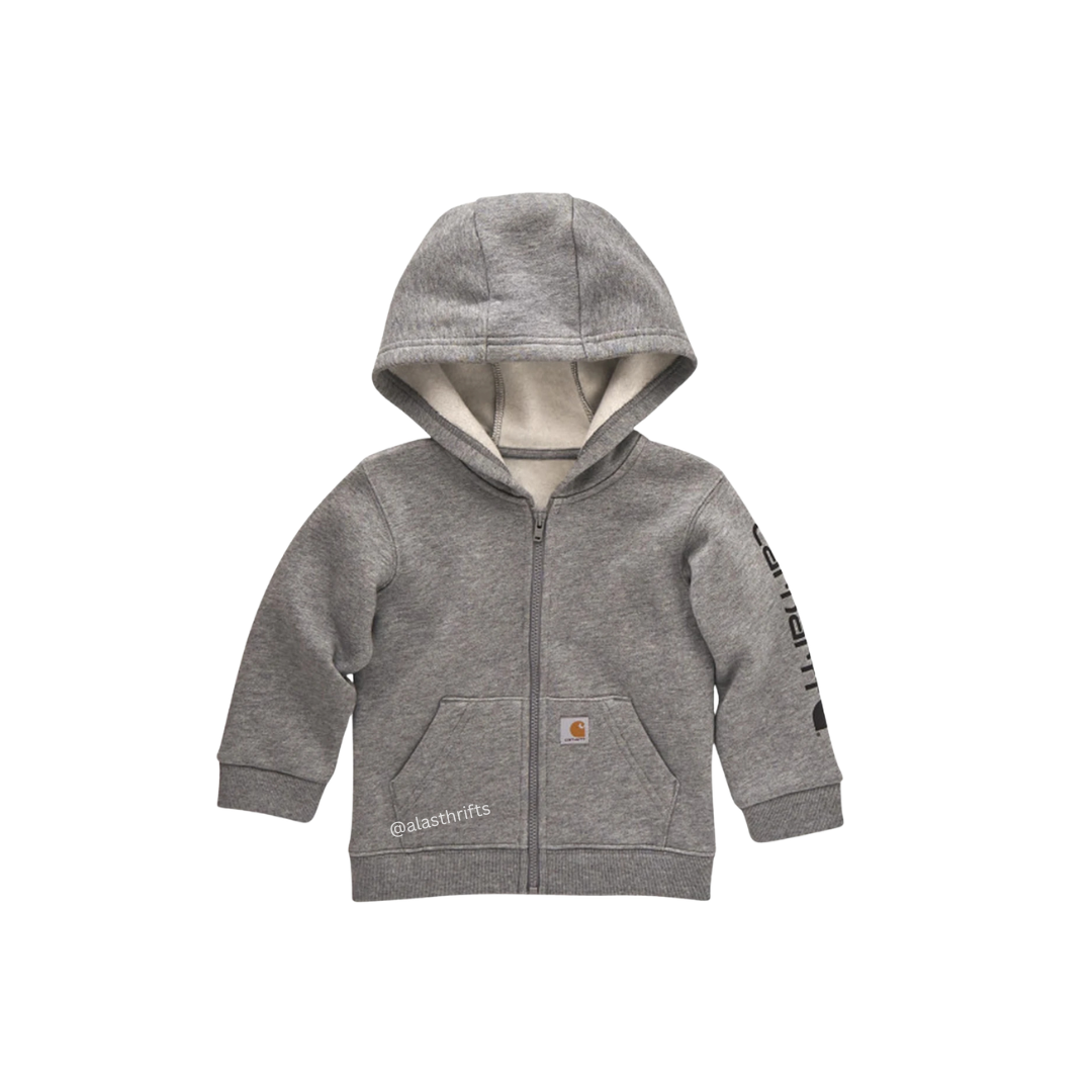Carhartt Unisex Kids Long-Sleeve Full-Zip Hooded Graphic Sweatshirt
