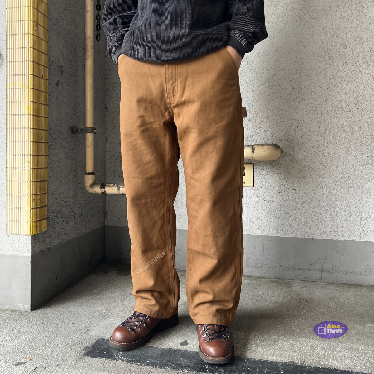 Carhartt B11  Loose Straight Washed Duck Dungaree Pant
