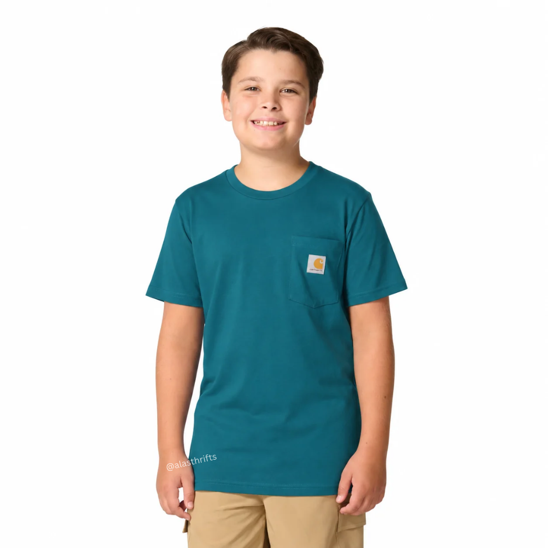 Carhartt CA6736 Kids Short-Sleeve Pocket T-Shirt - Atlantic Deep (Rare)