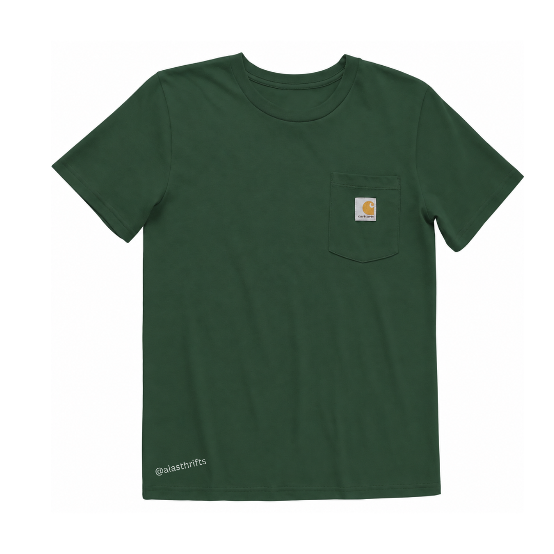Carhartt CA6736 Boys Short-Sleeve Pocket T-Shirt - Dark Green (Rare)