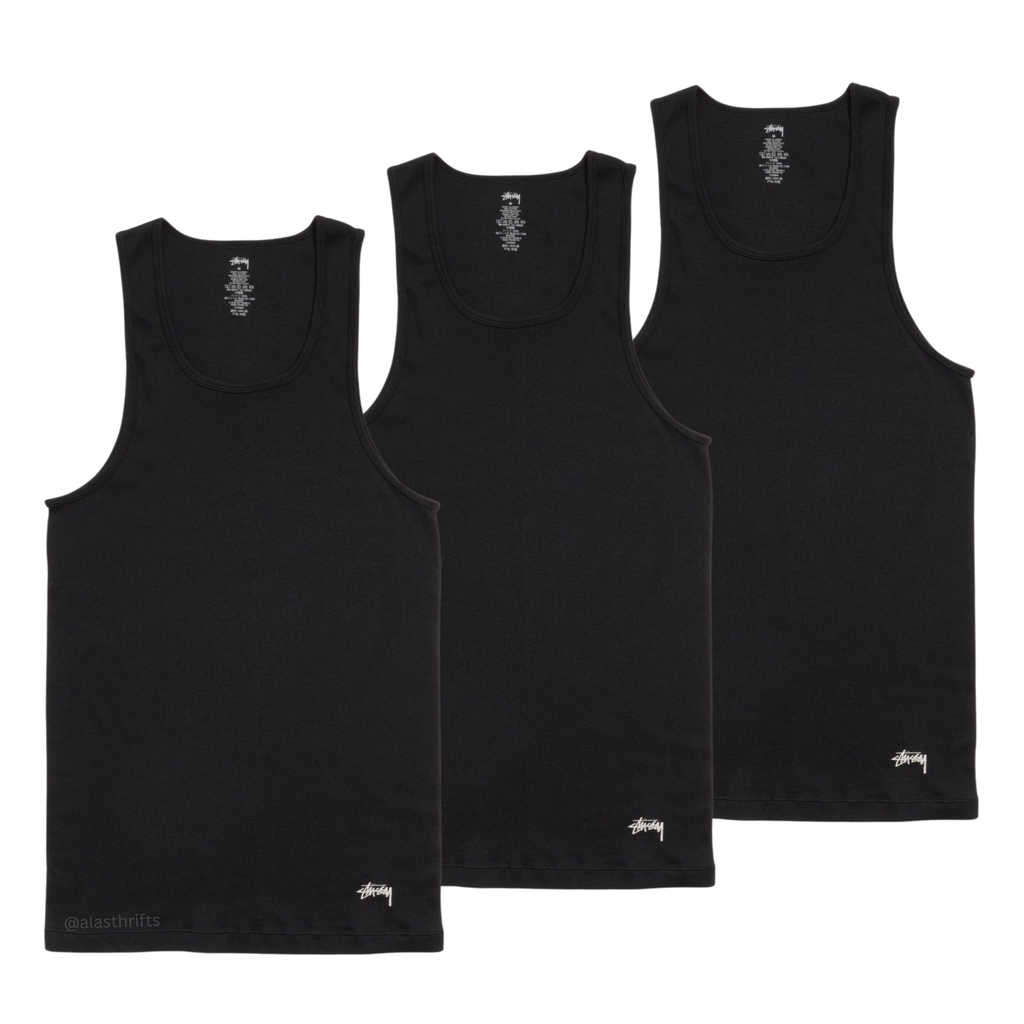 STUSSY TANK UNDERSHIRTS 3 PACK