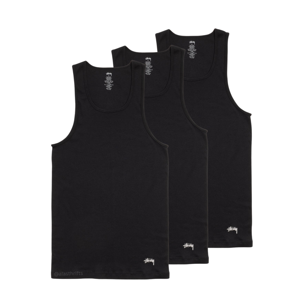 STUSSY TANK UNDERSHIRTS 3 PACK