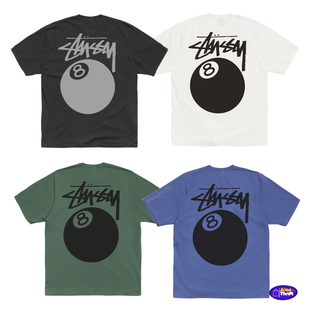 STUSSY 8 BALL PIGMENT DYED TEE